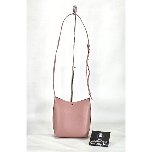 ANTHROPOLOGIE Women's Blush Samara Bucket Shoulder Bag Crossbody Size M 1234 - Picture 8 of 14